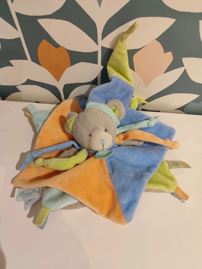 Doudou plat ours ourson nounours baby nat gourmandise