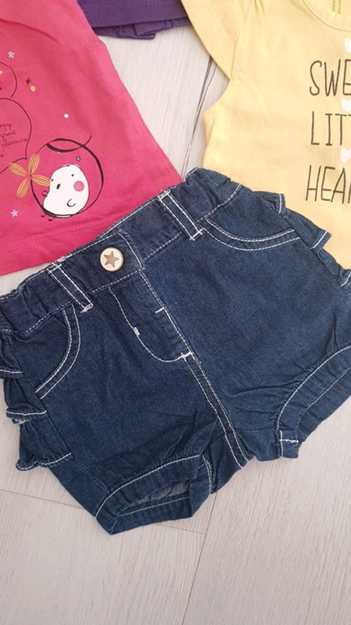 Ensemble estival 4 pièces fille 1mois coloré - photo numéro 2