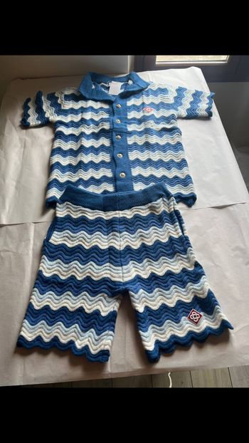 Ensemble Casablanca – Polo + Short Knit Wave Taille M