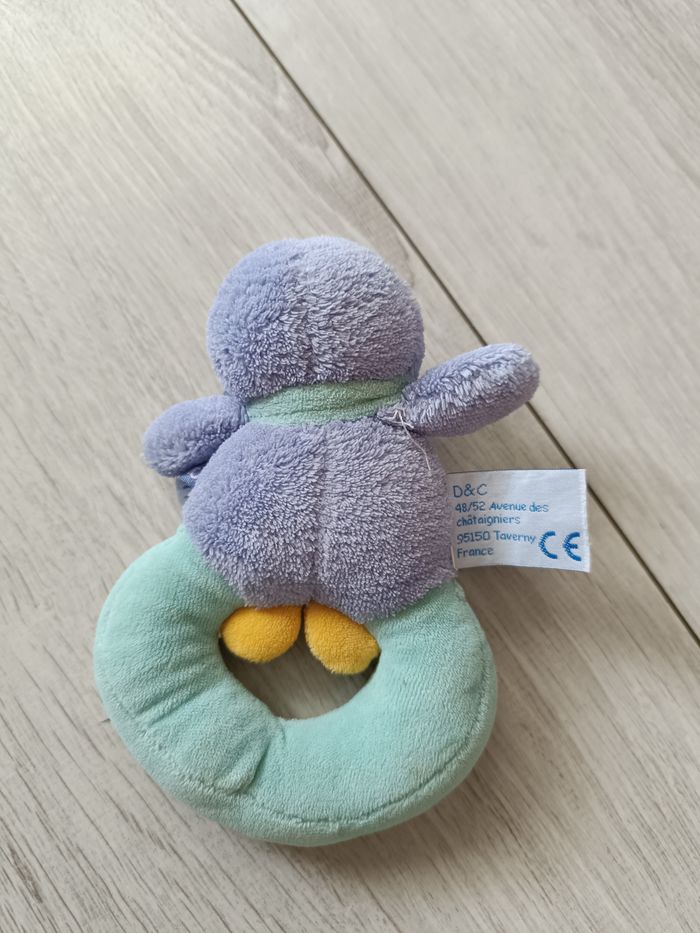 Hochet peluche pingouin - photo numéro 3