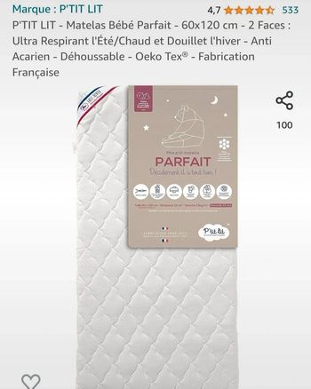 Matelas 60 x 120