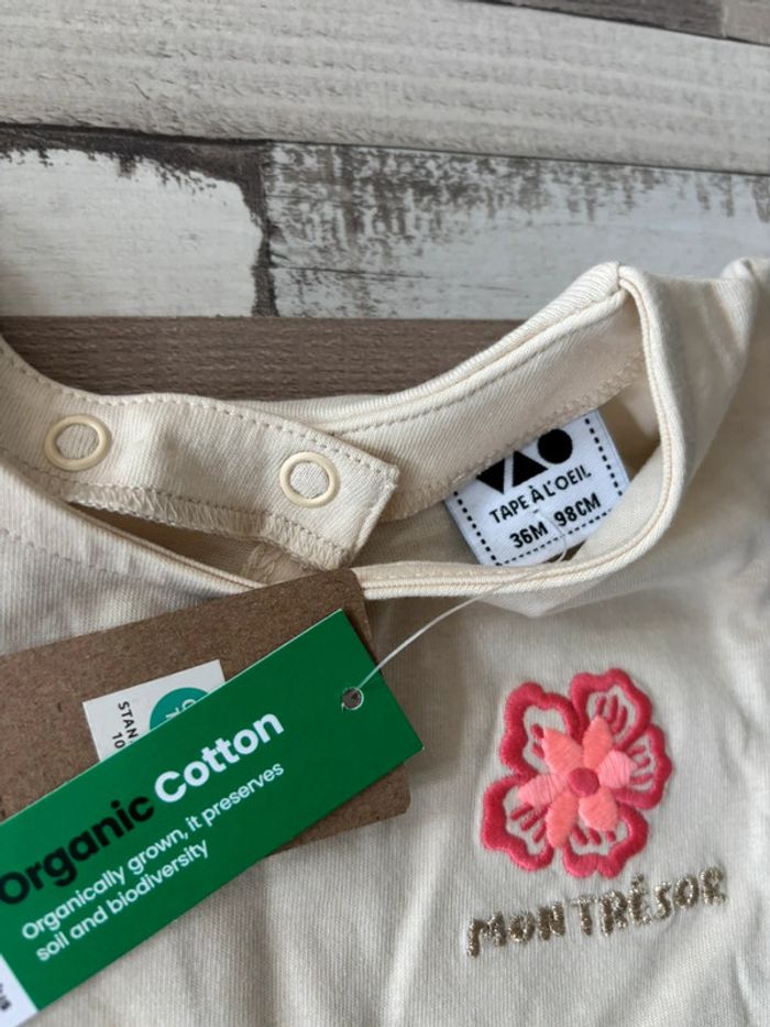 T-shirt neuf 36 mois Tape à l’œil avec étiquette, craquant ! - photo numéro 3