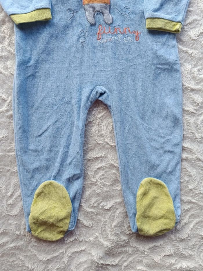 Pyjama grenouillère velours Garçon 24 mois Renne cerf Hiver Funny winter Gémo - photo numéro 4