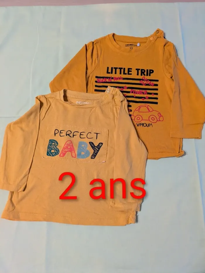 Lot de 2 tee-shirts ML 2ans