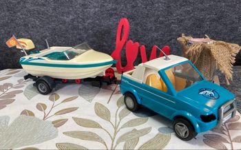 Playmobil - voiture pick up tractant son bateau