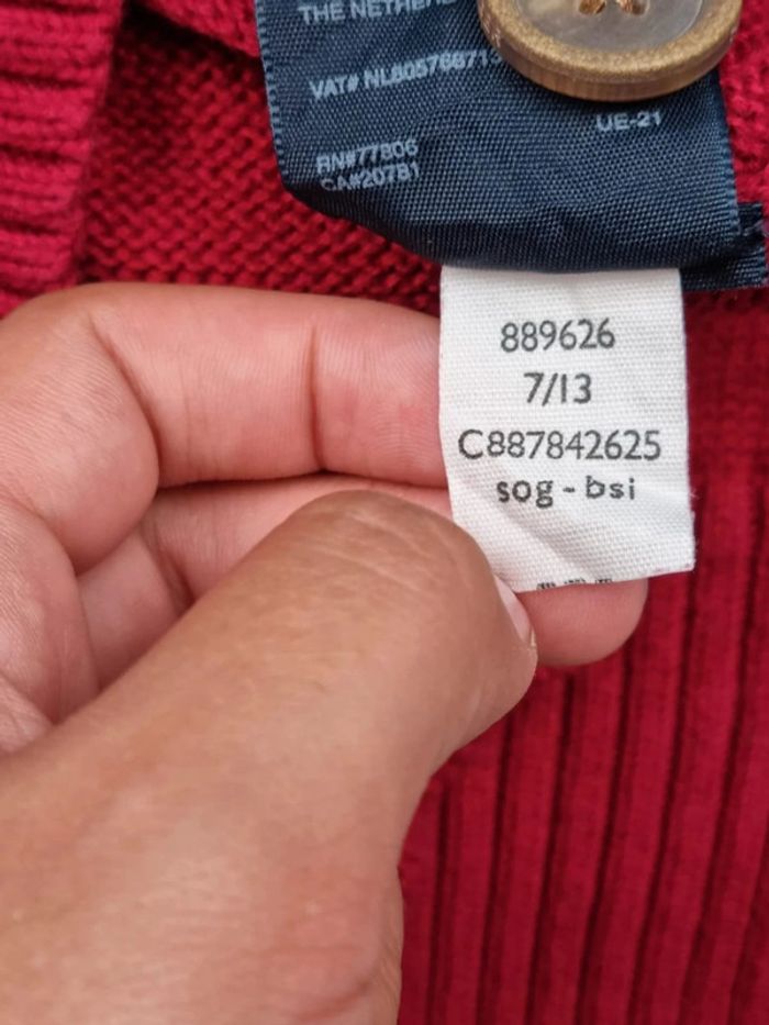Pull col châle Tommy Hilfiger rouge XS Hommes - photo numéro 9