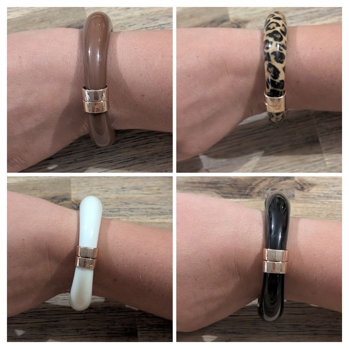 Bracelet jonc résine - photo numéro 3