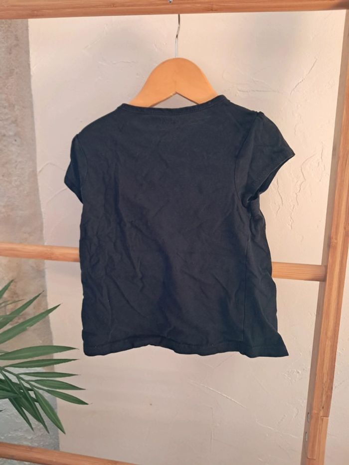 Tee shirt bleu marine 18m "oh la belle vie" tbe - photo numéro 3