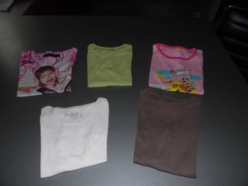 Lot de 5 tee shirt MC Taille 6 ans