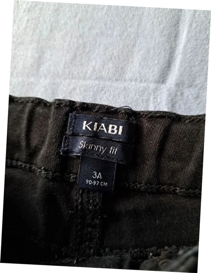 Jean skinny fit noir kiabi ceinture élastique 3 ans - photo numéro 3