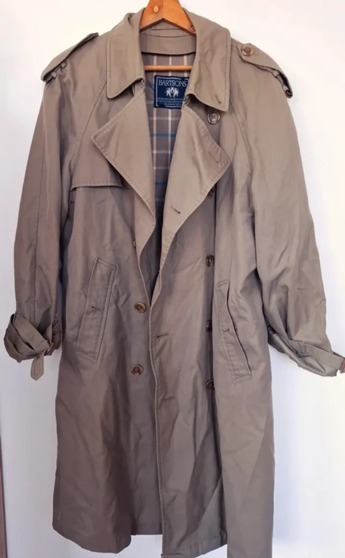 Trench kaki oversize – Taille XL – Bartsons Vintage 🌿 - photo numéro 2