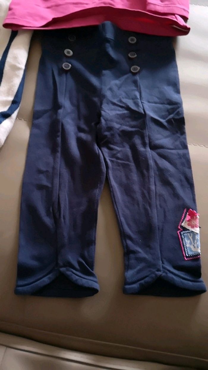 Ensemble 5 pièces bleu marine rose blanc - photo numéro 4