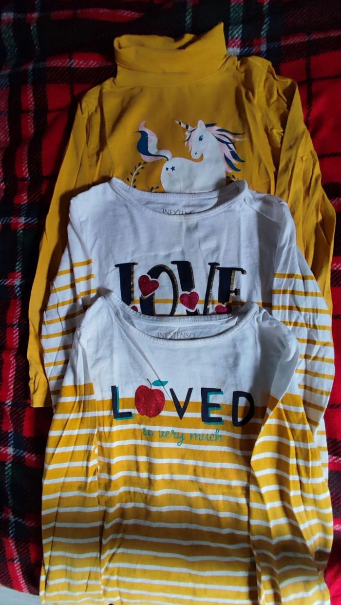 Lot Tee-shirts manches longues fille In extenso