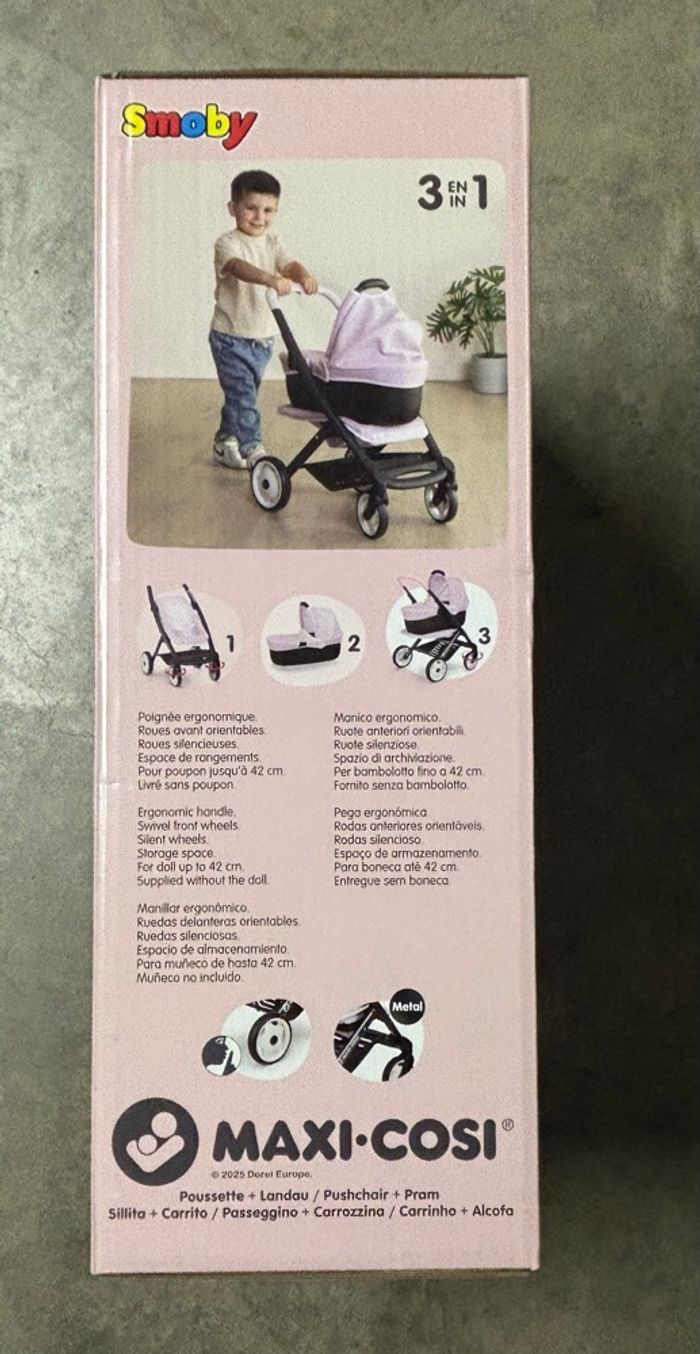 SMOBY Ensemble Maxi Cosy, Poussette et Landau - Rose - photo numéro 4