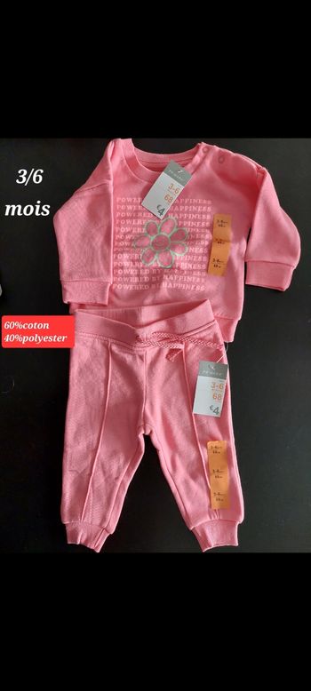 Jogging primark rose fille 3/6mois 