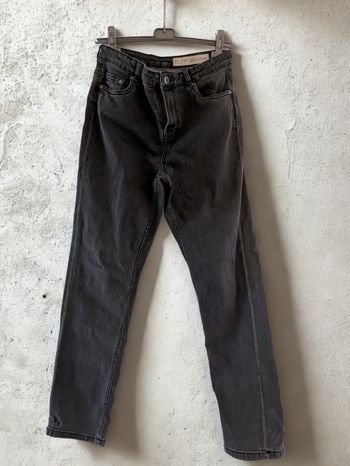 Jean taille haute gris foncé