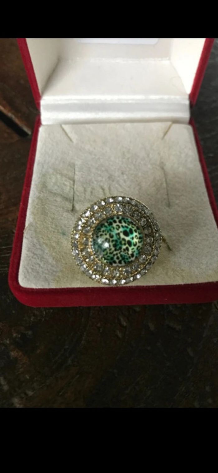 Magnifique bague réglage avec strass et pierre - photo numéro 6