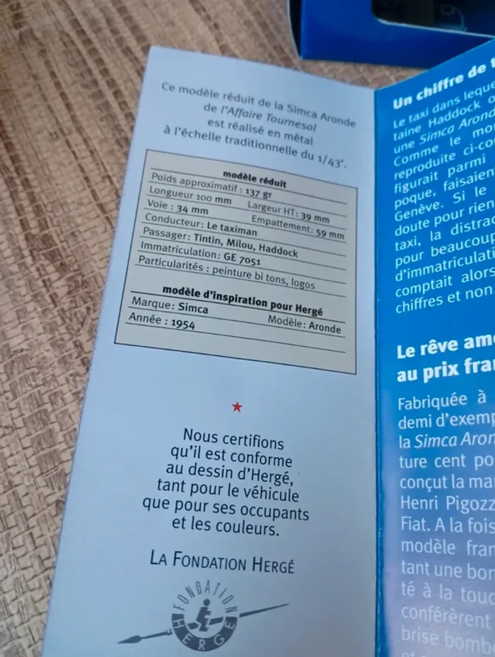 En voiture Tintin L'Affaire tournesol Hergé moulinsart 2003 - photo numéro 3