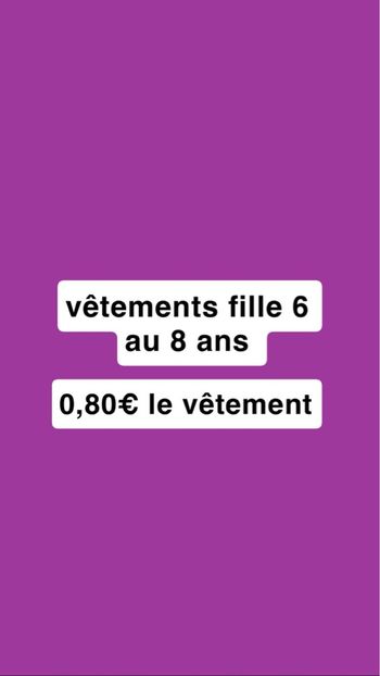 lot de vêtements fille 6 au8 ans