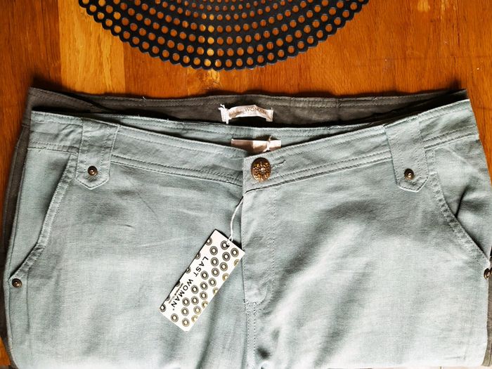 Pantalon léger vert-gris irisé 50 - photo numéro 12