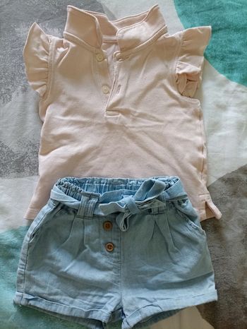 Ensemble shirt / T-shirt 6 mois