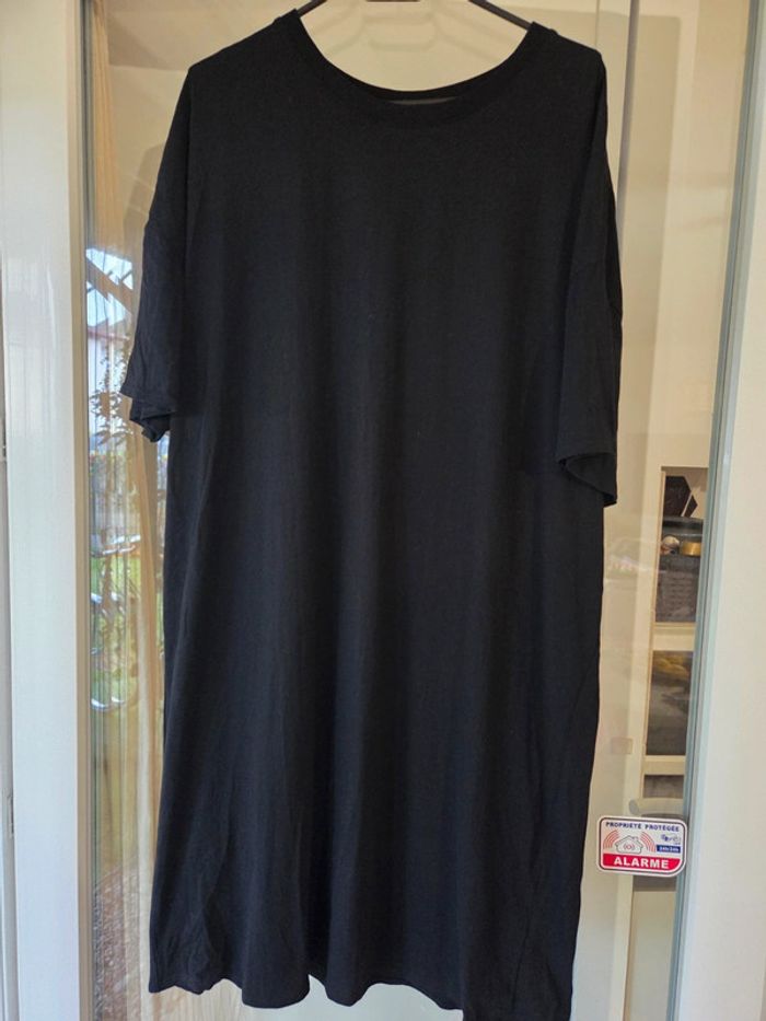 Robe t-shirt noir coton