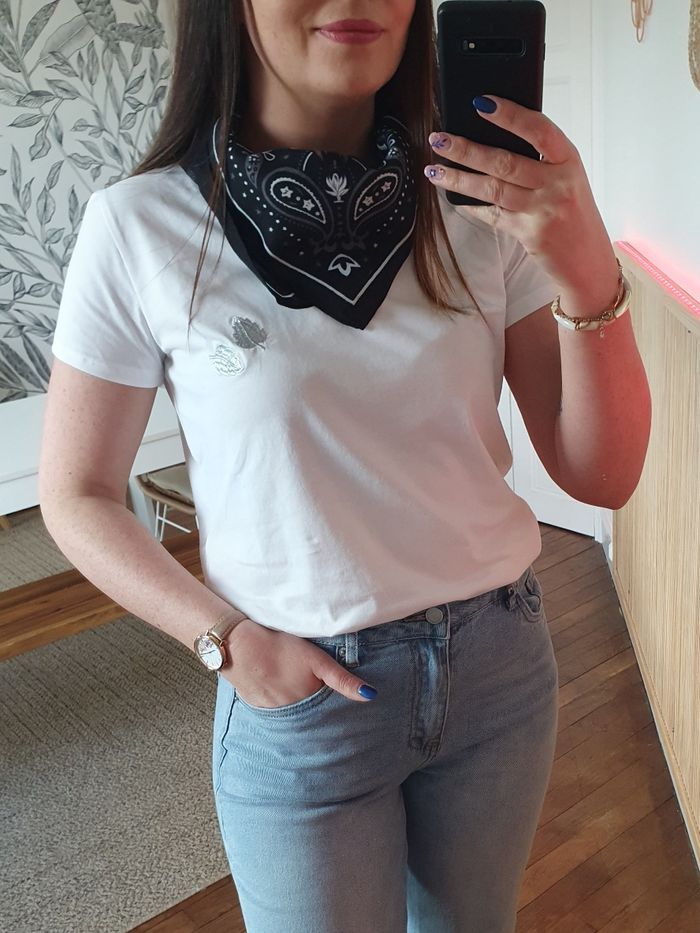 Foulard carré Bandana noir - photo numéro 2