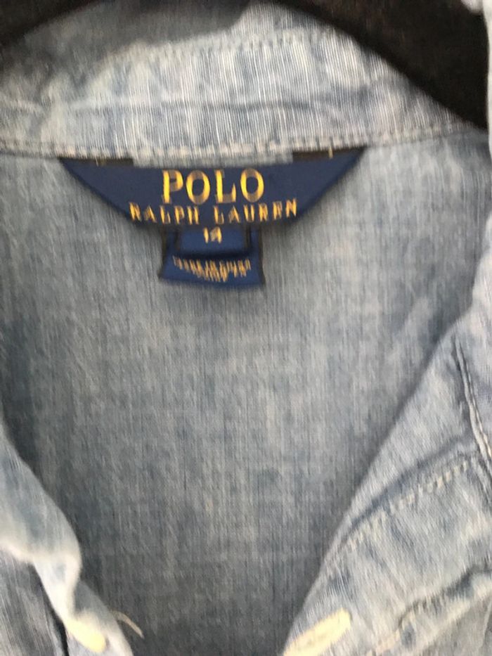 Chemise en jean blouse Polo Ralph Lauren 14 ans - photo numéro 3