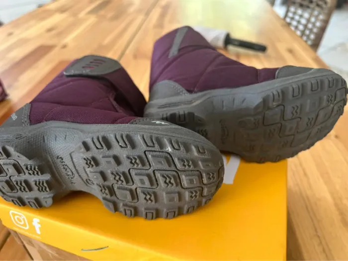 Botte de neige quechua violette grise polaire rose - photo numéro 4
