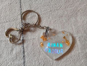 Porte clé cœur maman d'amour