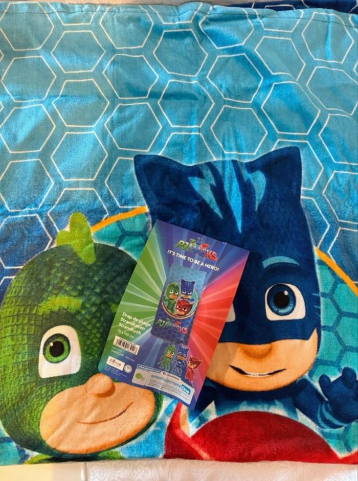 Serviette Plage Enfant PJ Masks Disney 70x140 cm Coton Neuve Étiquette - photo numéro 3