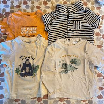 Lot de 4 t-shirts 9 mois