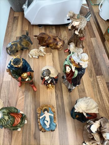 Lot 11 maxi santons résine 30 cm créche Noël 🎄