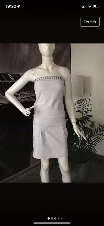 Robe bustier detail argenté 32/34