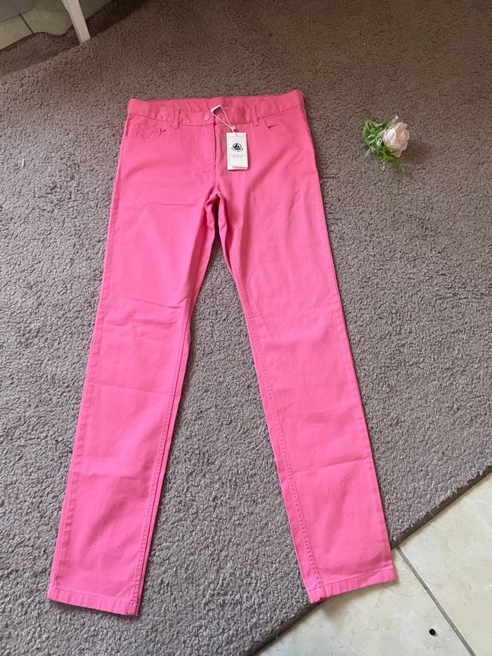 Jean rose Petit Bateau – Taille 12 ans / 152 cm Neuf - photo numéro 2