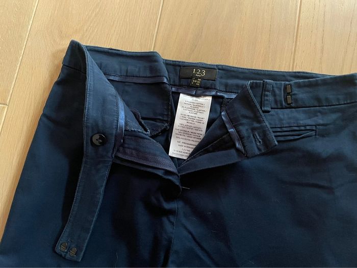 Pantalon 7/8 marine - 1 2 3 - 38 - photo numéro 3