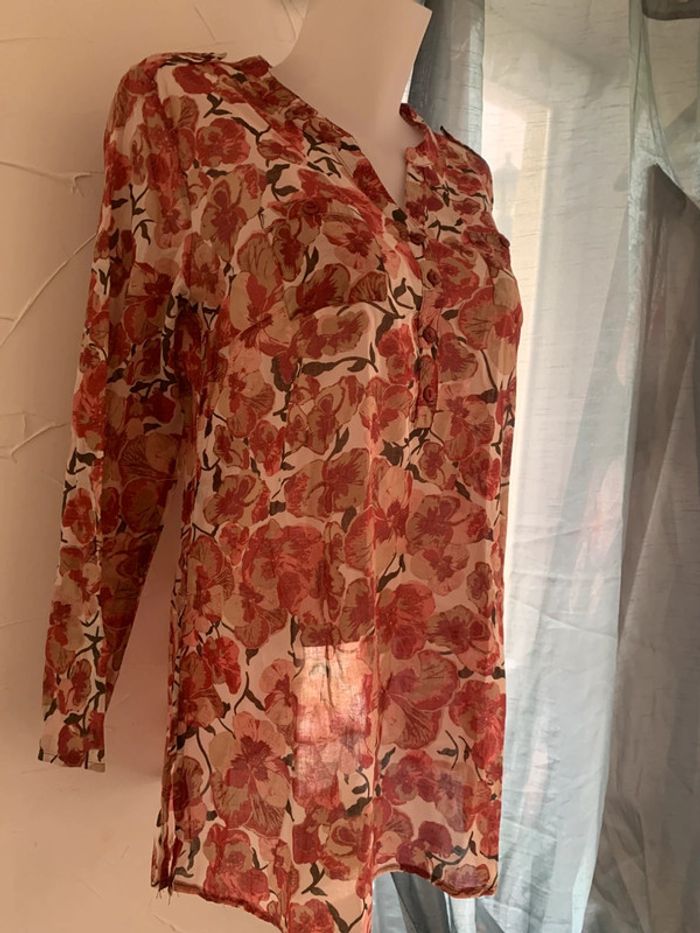 Blouse Armand Thierry fleurie manches longues taille 38 - photo numéro 5