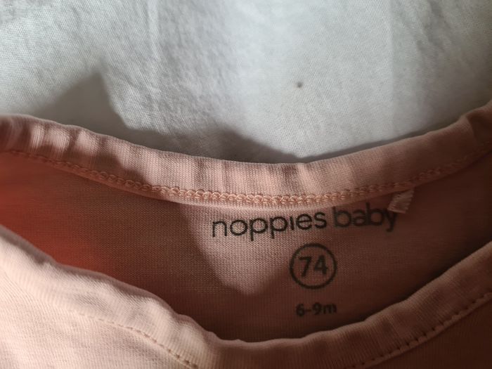 Lot 2 hauts. Tee-shirt. Manches longues. 9 mois. Rose noppies baby. blanc TQF collection - photo numéro 5