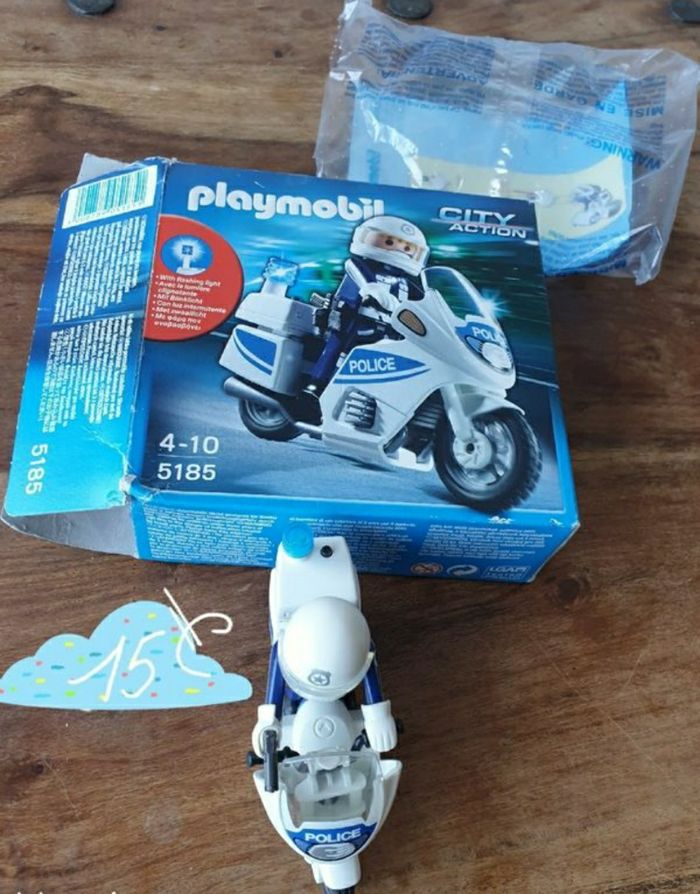 Motard policier Playmobil