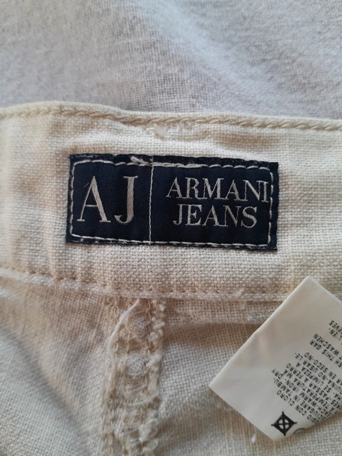 Pantalon lin coton Armani Comfort taille 30 - photo numéro 4