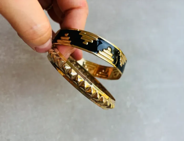 2 bracelets fantaisie dorés neufs - photo numéro 3