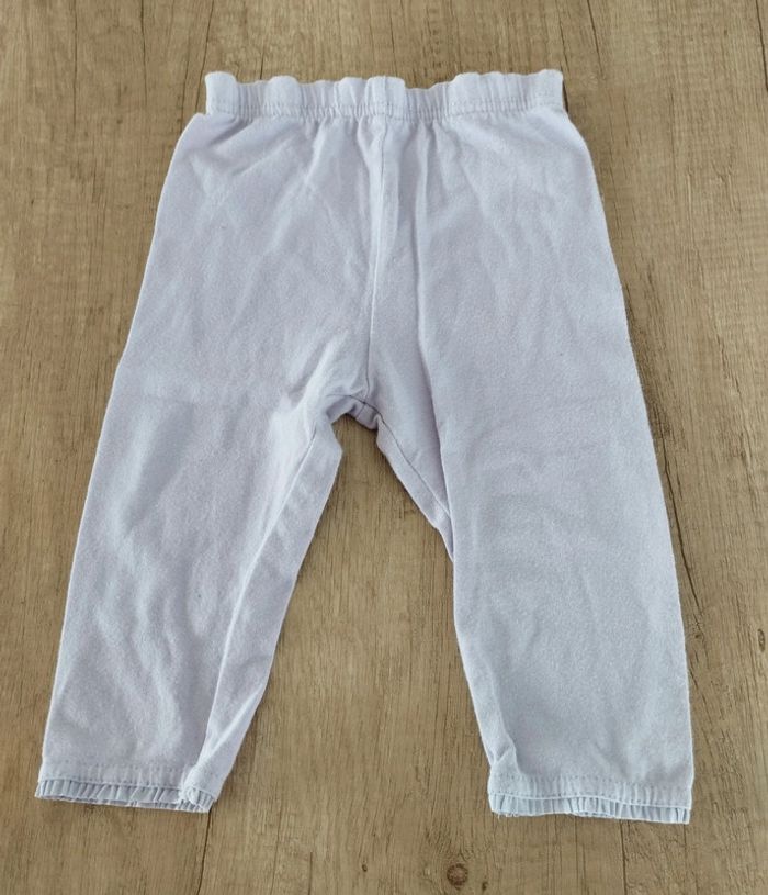 Ensemble fille robe t-shirt manches longues violet à pois legging parme 12 mois Grain de blé - photo numéro 4