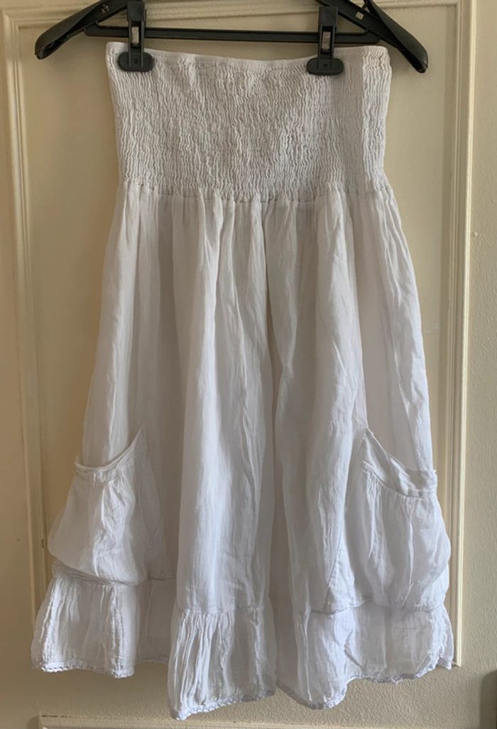 Robe bustier blanche cache-cache T38