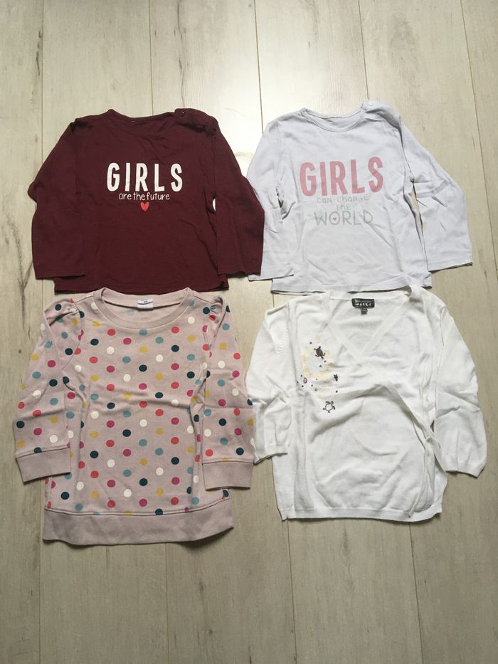 Lot hauts 2 ans fille
