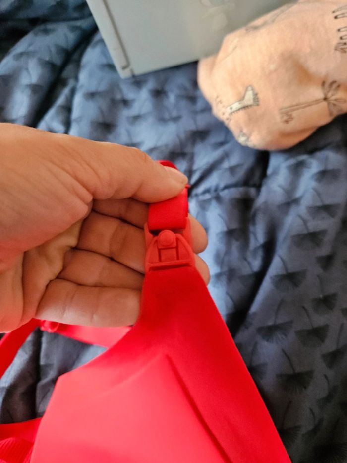Soutien gorge allaitement rouge avec rembourrage L neuf - photo numéro 5
