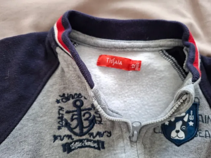 Lot de 2 vestes zippées garçons 12 mois - photo numéro 2