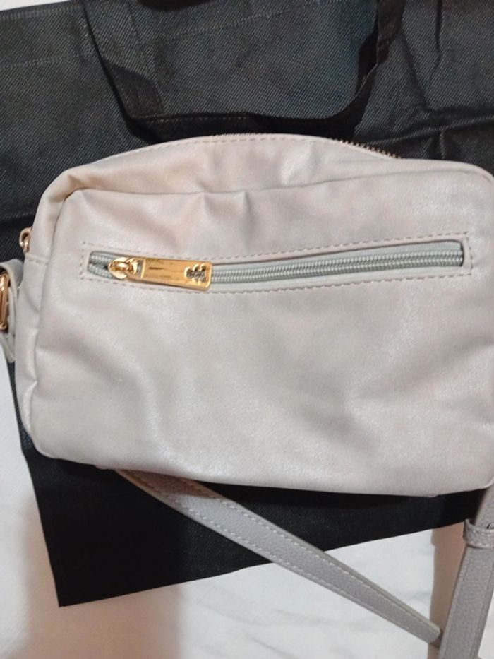 Sac Bandouillère Lulu Castagnette Gris Clair - photo numéro 10