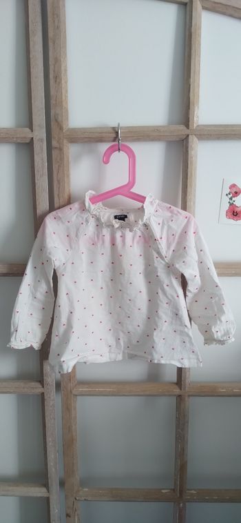 Blouse légère 3 ans à cœurs 