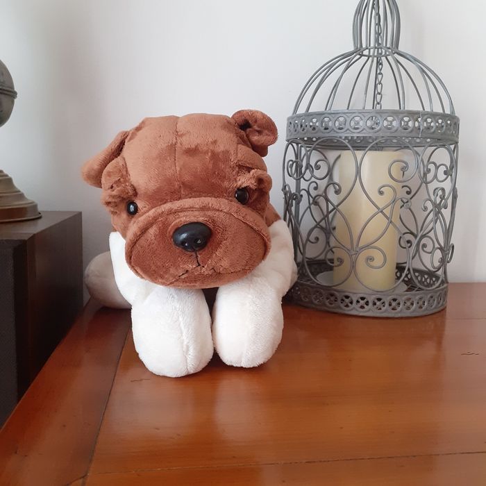 Doudou-peluche "Chiot Boxer/Bouledogue" *45cm/longueur