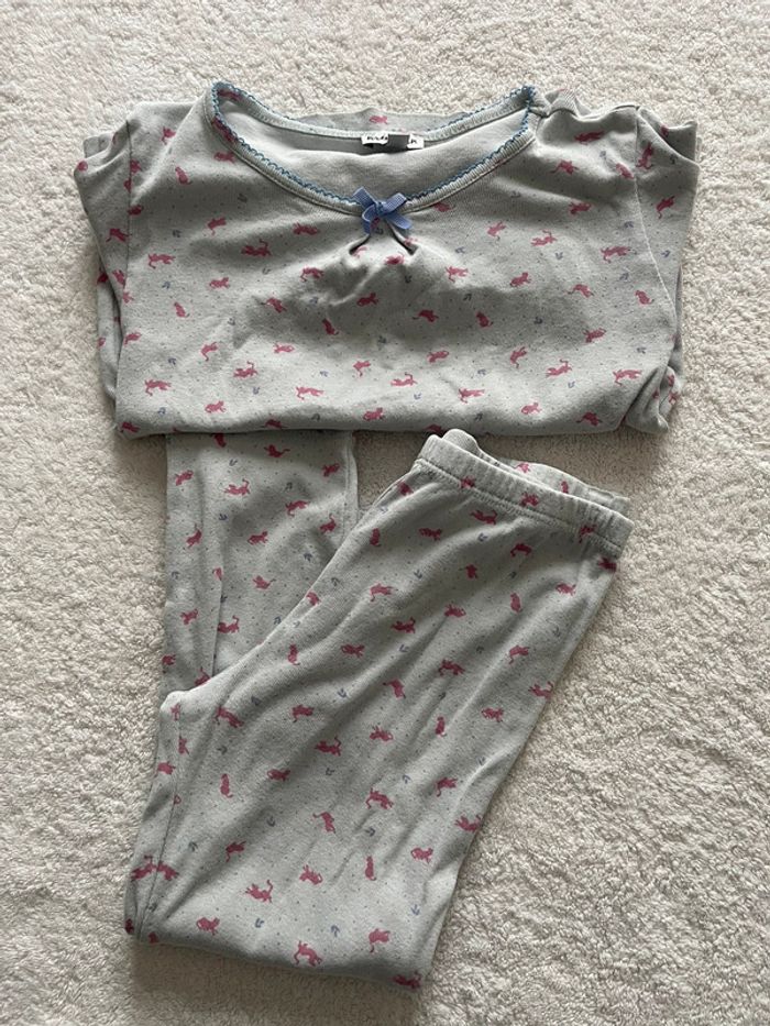 Pyjama bleu avec motifs petits chats (4 ans) - photo numéro 2